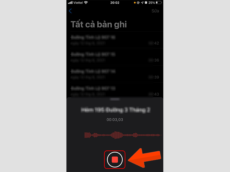 Ngừng sau khi ghi &acirc;m xong l&agrave; ho&agrave;n tất